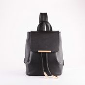 Flap drawstring saffiano backpack images