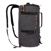 Multifunctional cylinder travelling canvas laptop backpack images