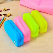 Soft student silicone pencil bag images