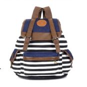 Stripe canvas backpack images