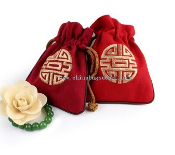 Candy Stickerei Jute Tunnelzug Taschen
