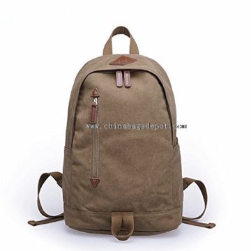 Canvas Sports School Zipper Backpack Bag