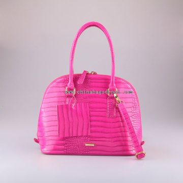 PU Red Rose Color Ladies Handbags