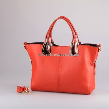 Simple damas estilo bolso de cuero de la vaca