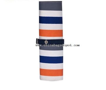 Stripe canvas pencil stand bag