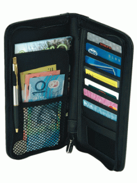 Bonded Leather Travel Wallet