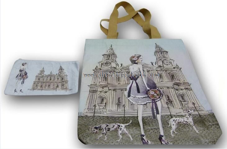 Sacos de compras de tyvek dos desenhos animados