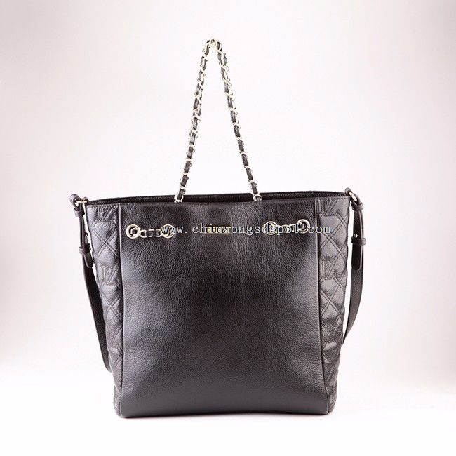 Broderi blød læder tote bags