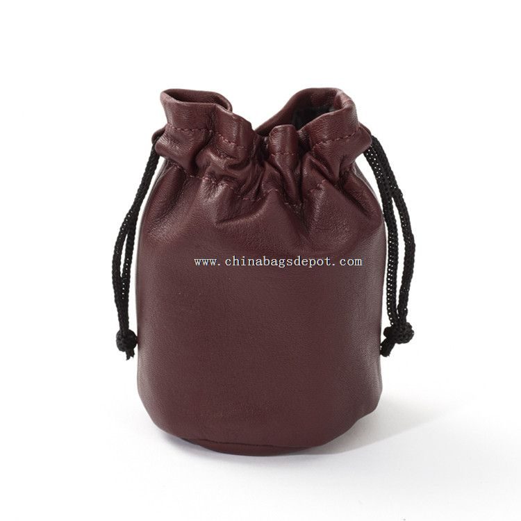Leder-Kordelzug-Geschenktüte
