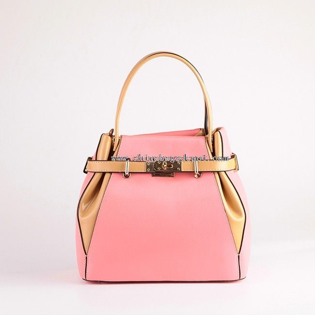 Magnet closure pink girl ladies bags