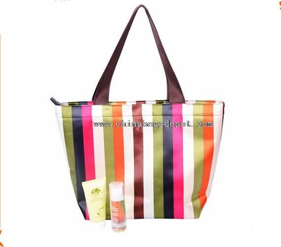 shopping tote taske med lynlås