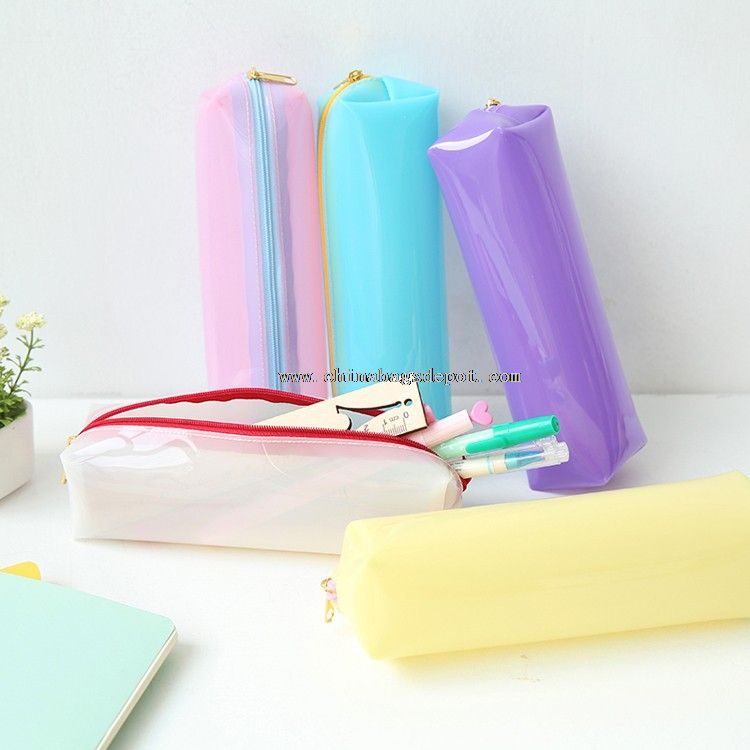 Silicone pencil bags