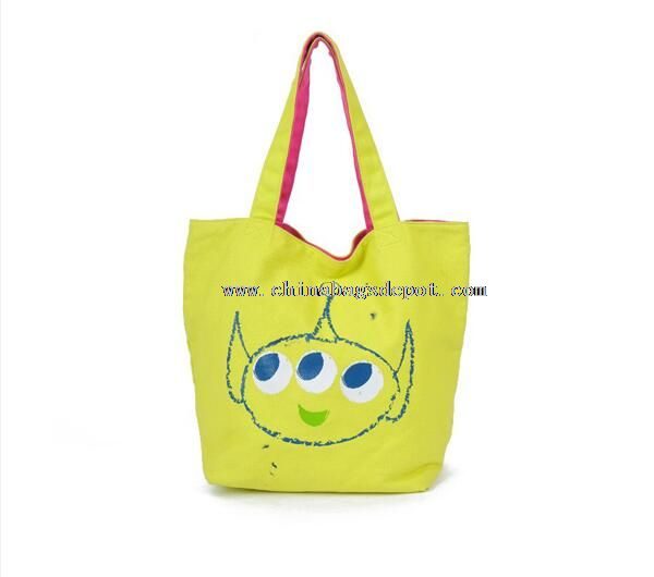 Kuning kanvas tas belanja