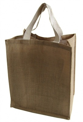 Six bouteilles poignée sac en coton