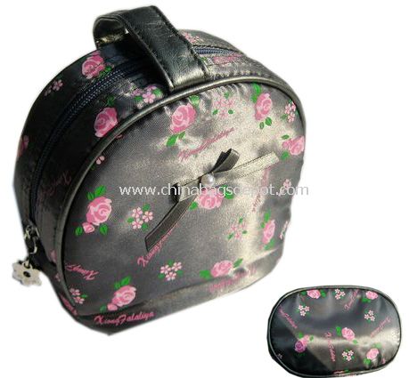 print satin cosmetic bags