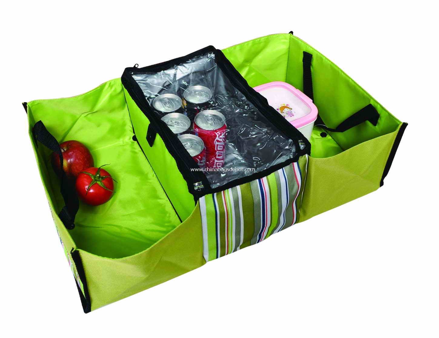 Car storage bag with cooler