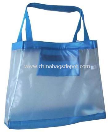 Frost transparent pvc shopping bag