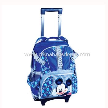 Child trolley school bag