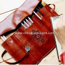 Leather pencil bag images