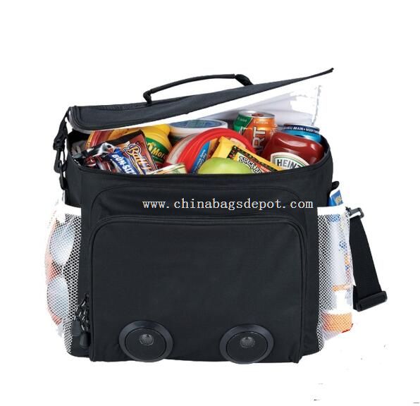 30 cans insulated lunch cooler bag with speaker