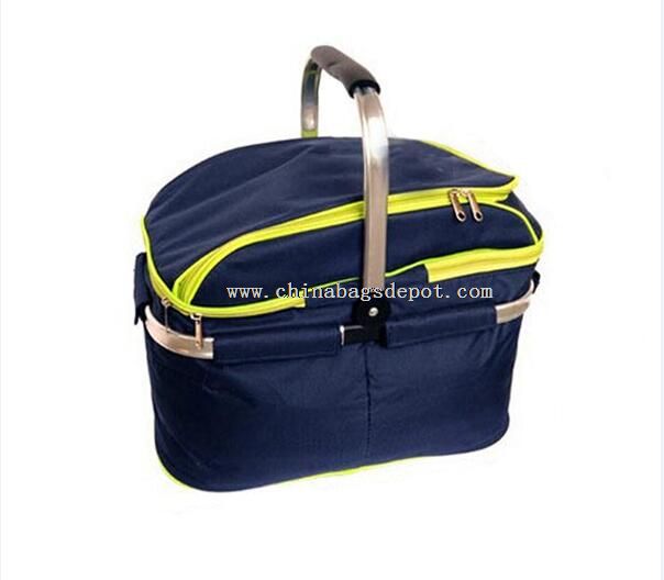 Basket Picnic Bag with matel handle