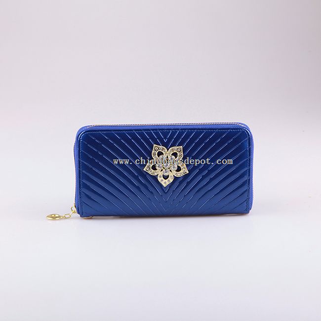 Blue Ladies PU Leather Purse