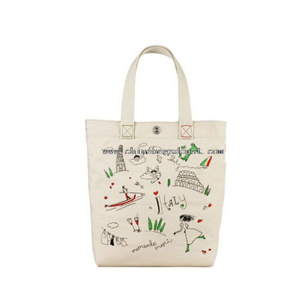 Canvas foldable shopping bag