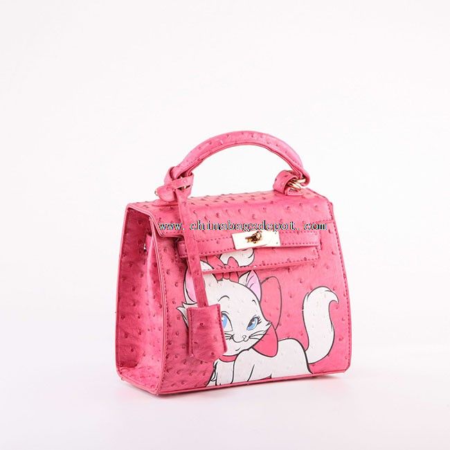 Cat printing shoulder girly bags