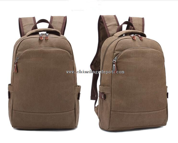 Cotton Canvas Laptop School Backpack