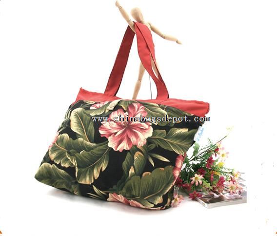 Borsa shopping di cotone stampato