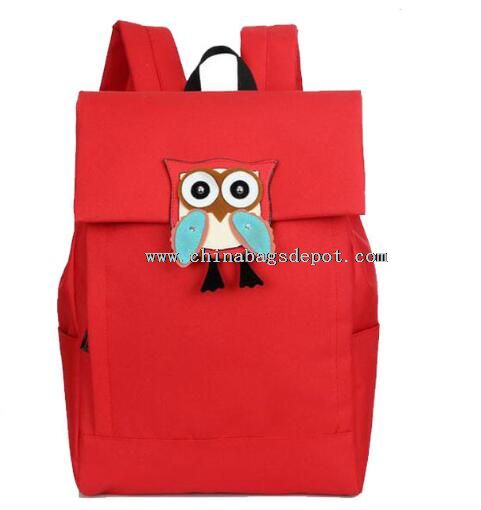 Cute canvas school backpack