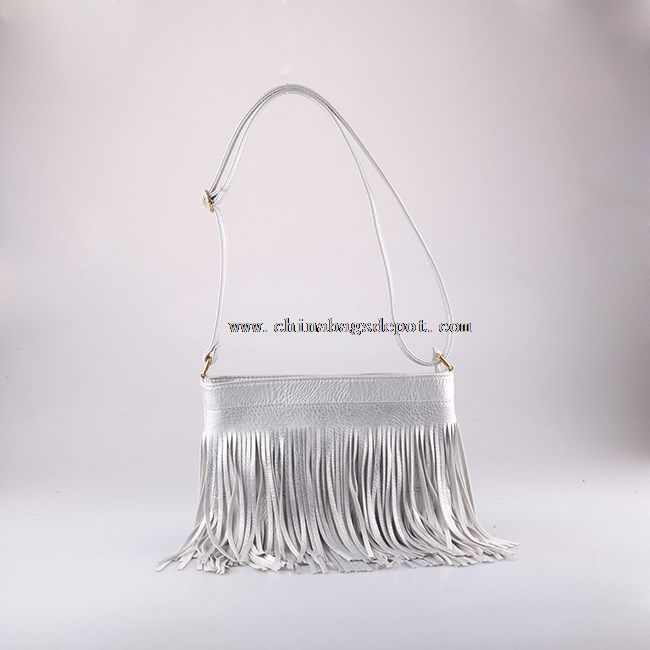 Designer tassel shoulder bag