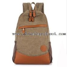 Canvas school backpack images