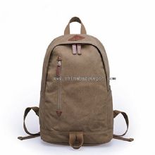 Canvas Sports School Zipper Backpack Bag images