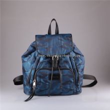Large capacity blue camouflage nylon backpack images