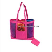 Polyester and mesh large shopping bag images