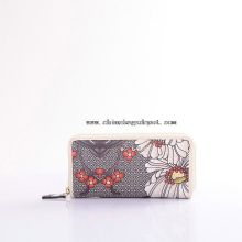 PU beautiful initial image printed ladies wallet images