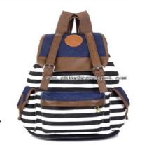 Stripe canvas backpack images