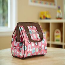 Zipper closure PEVA lining durable insulated lunch bag images