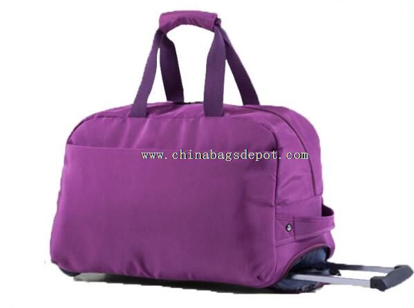 Foldable Purple Trolley Bag For Travel