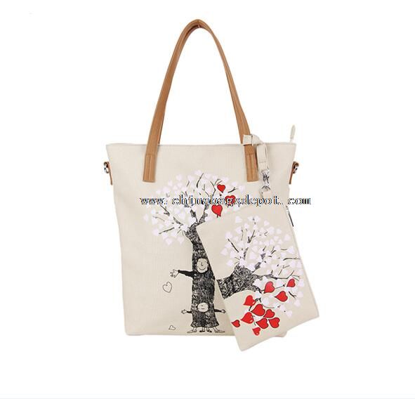 Hanging file canvas tote bag