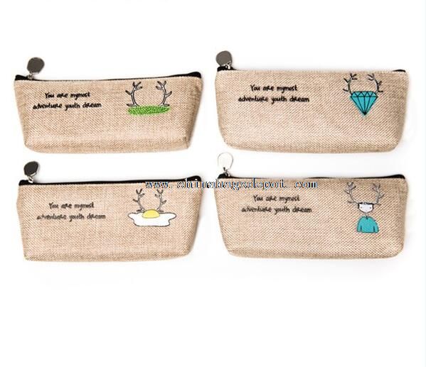 Jute pencil bags