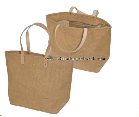 Jute tote shopping bags