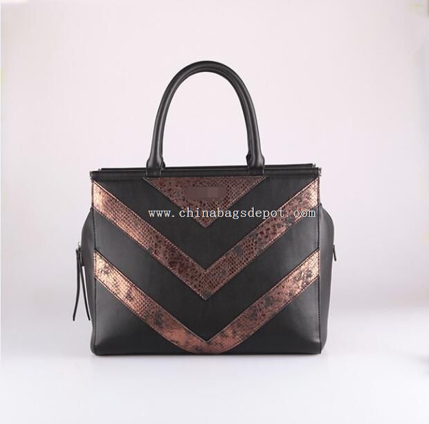 Ladies high end level metallic crocodile handbags