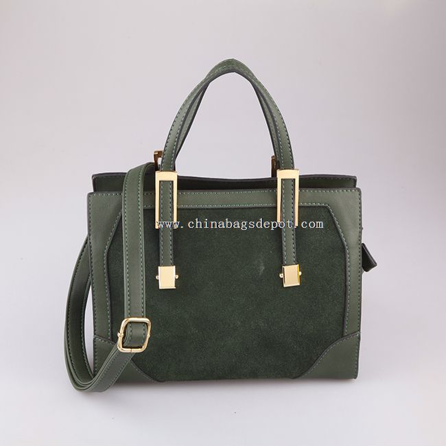 Leather Tote Bag with Long Shoulder Strap