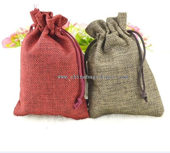 Linen drawstring bag