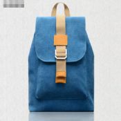 Canvas Rucksack aus Leder images