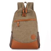 Canvas school backpack images