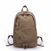 Canvas Sports School Zipper Backpack Bag images