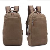 Cotton Canvas Laptop School Backpack images